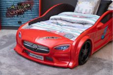 Дитяче ліжко машина Star Premium Mersedes GT red 160x80 см з підсвічуванням, музикою, шкіряний салон, пультом